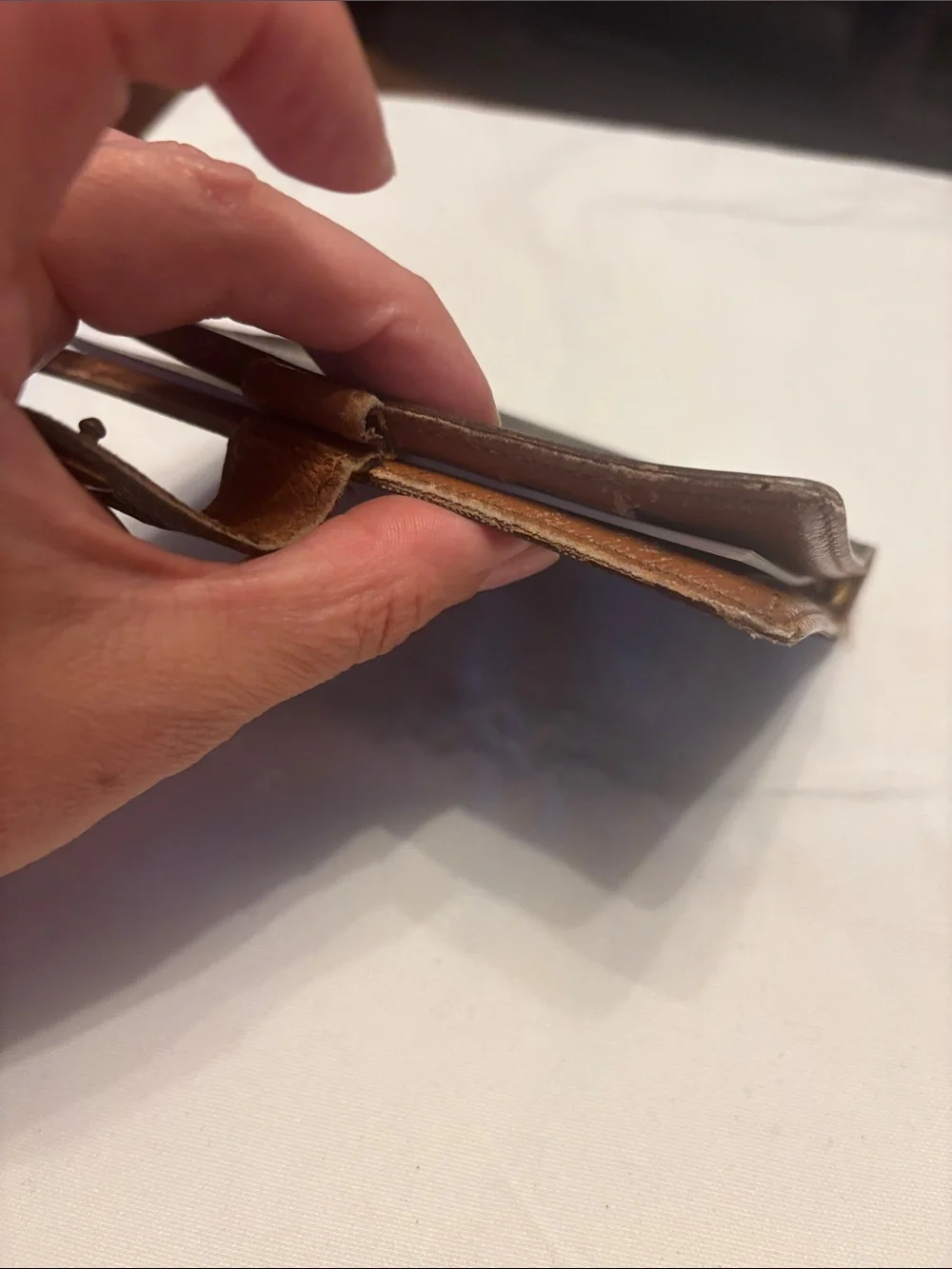 Louis Vuitton Monogram leather Organizer in Brown and Gold